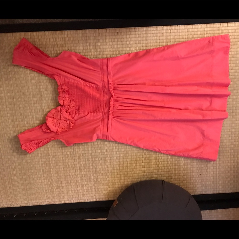 One of a kind dress in coral